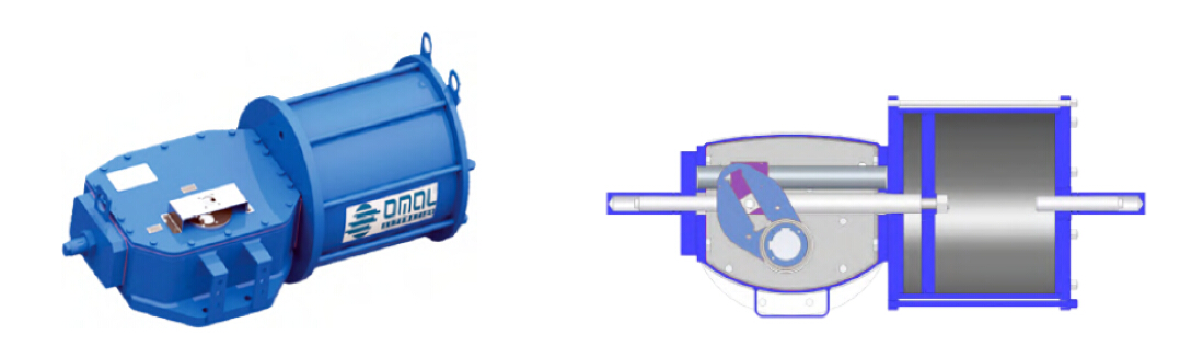 輸出力矩最大的重型氣動執(zhí)行器，主要應(yīng)用在石油石化領(lǐng)域